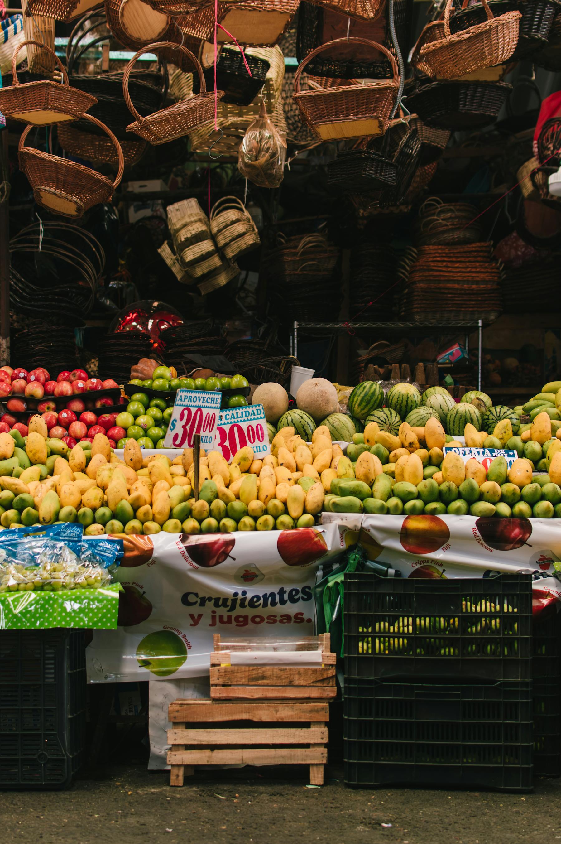 Mercado de frutas en México